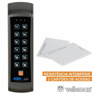 LEITOR CONTROLO DE ACESSO C 2 CARTÕES IP55 VELLEMAN
