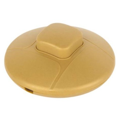 Interruptor De Pé 2A 250V Redondo Dourado
