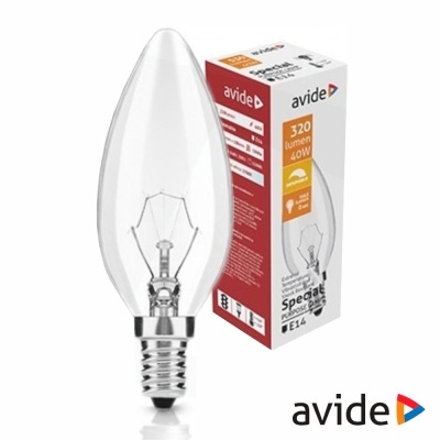 Lâmpada E14 40W Vela 2700K 320lm AVIDE