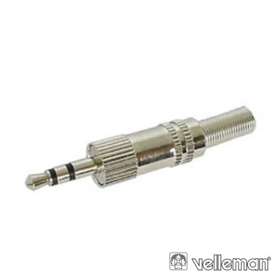 FICHA JACK 3.5MM MACHO ST NIQUELADO C GUARDA CABO