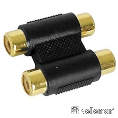 FICHA ADAPTADORA 2 RCA FÊMEA  2 RCA FÊMEA DOURADO