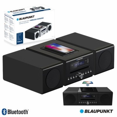 RÁDIO PORTÁTIL FM 2X20W INDUÇÃO USBCDBT BAT BLAUPUNK