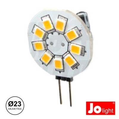 LÂMPADA G4 1.5W 10-30V 9 LEDS BRANCO FRIO JOLIGHT