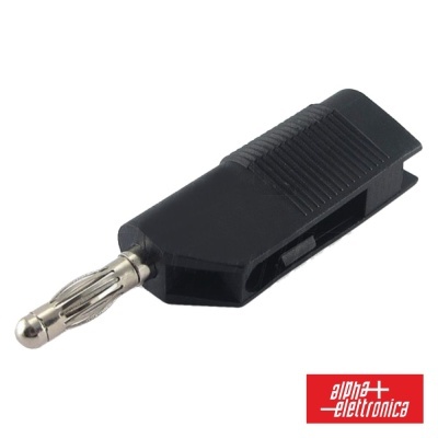 FICHA BANANA 4MM MACHO PRETO