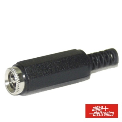 Conector adaptador de áudio preto com ponta metálica prateada