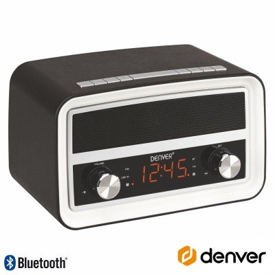 RELÓGIO DESPERTADOR 4W AMFM PPLMP3AUX VISOR LED DENVER