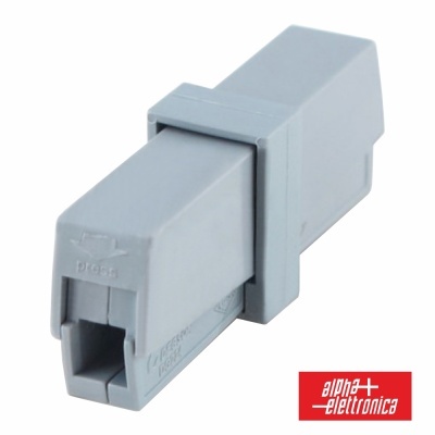 Conector adaptador de rede cinzento Alpha Elettronica