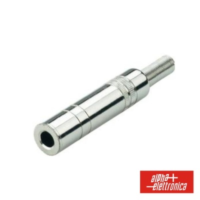FICHA JACK 6.35MM FÊMEA C CABO EM MOLA ST