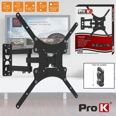 SUPORTE LCDLED 3255" C 2 BRAÇOS VESA 400400 25 KG PROK