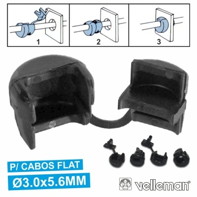 PASSA CABOS FLAT C Ø3x5.6MM 1.6MM VELLEMAN