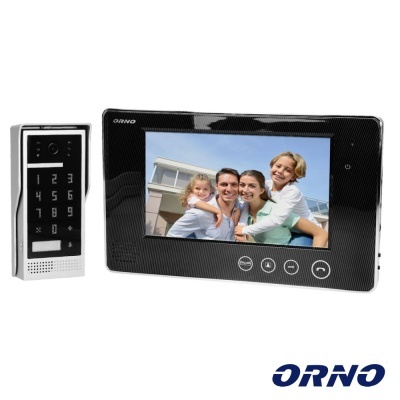 Vídeo Porteiro C Lcd E Teclado 7" Cores LEDS IR Preto ORNO