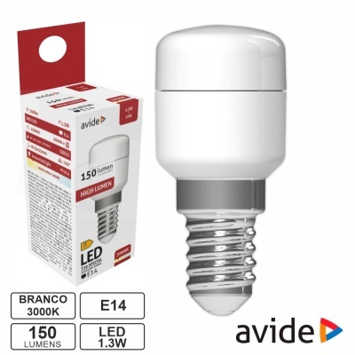 Lâmpada LED branca E14 Avide 150 lumens 3000K com embalagem
