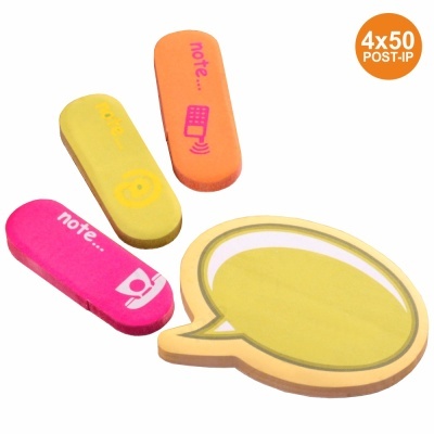 CONJUNTO DE POST-IP MEMO 4X50 FOLHAS