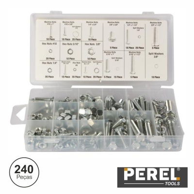 CONJUNTO DE PORCAS ANILHAS E PARAFUSOS 240X PEREL