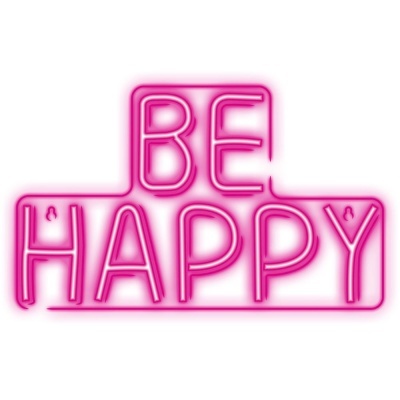 Luz LED Neon Em Forma de Letras BE HAPPY