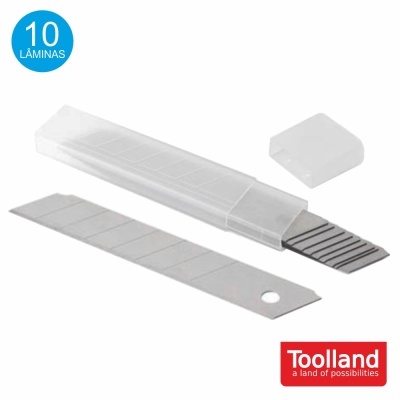LÂMINAS DE SUBSTITUIÇÃO 18MM 10X TOOLLAND