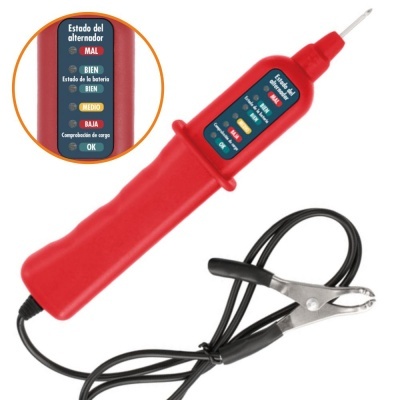 TESTADOR DE BATERIAS E ALTERNADOR 12V C LEDS