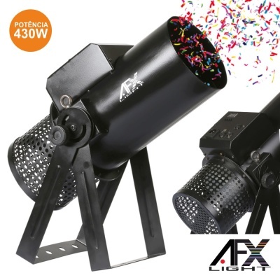 MÁQUINA CANHÃO LANÇA CONFETIS CO2 430W COMANDO DMX AFXLIGHT
