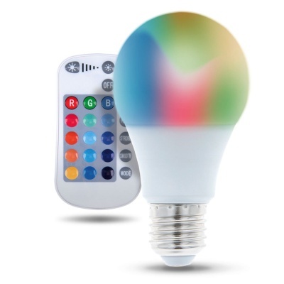 Lâmpada E27 9W 230V Globo RGBW C Comando