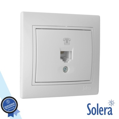 Tomada de Encastrar RJ11 c 1 Saída SOLERA