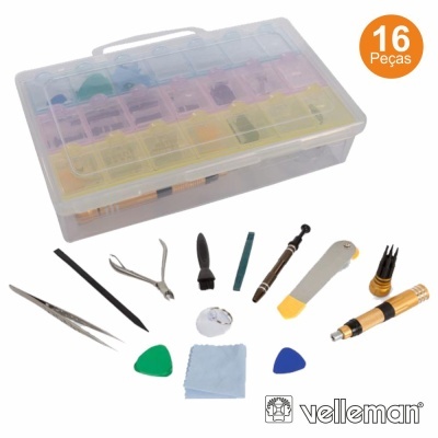 KIT FERRAMENTAS MULTIFUNÇÕES P SMARTPHONES 16X VELLEMAN