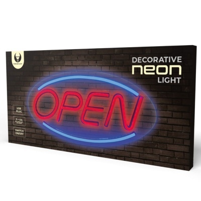 Luz LED Neon Em Forma de Letras OPEN