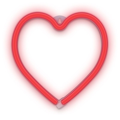 Luz LED Neon Em Forma de Coração