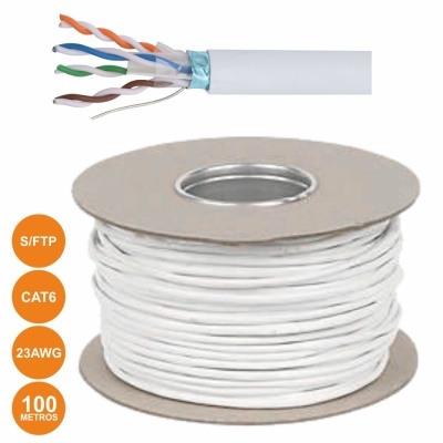 CABO FTP CAT6 4X2XAWG23 FLEXIVEL 100M CINZENTO