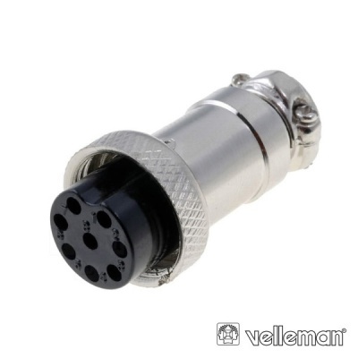 FICHA MICROFONE 8P FÊMEA DE EXTENSÃO VELLEMAN