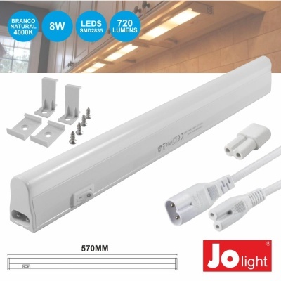 ARMADURA LED 8W 570MM IP20 BRANCO NATURAL 720LM JOLIGHT