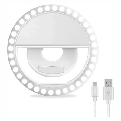 Anel de Luz P Telemóvel Universal Branco