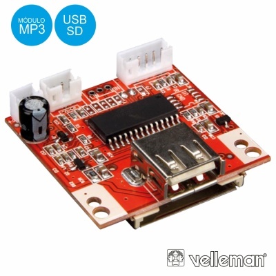 KIT MÓDULO MP3 C USB E SD VELLEMAN