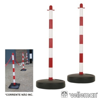 POSTE EM PLÁSTICO P CORRENTE SEGURANÇA 2X VELLEMAN