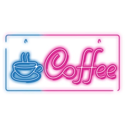 Luz LED Neon Em Forma de Letras COFFEE