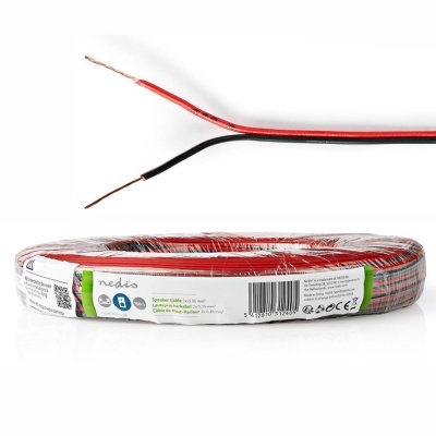 Cabo Coluna 2x0.35mm2 PretoVermelho