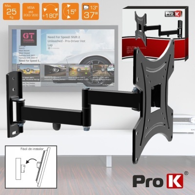 SUPORTE LCDLED 1337" C 2 BRAÇOS VESA 200200 25KG PROK