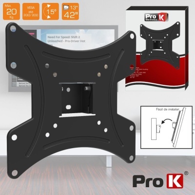 SUPORTE LCDLED 1342" 15º VESA 200200 20KG PROK