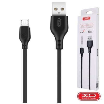 Cabo USB-A 2.0 Macho  Micro USB-B 2.1A 1M Preto XO