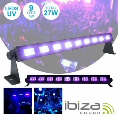 BARRA LEDS UV C 9 LEDS UV 3W E SUPORTE IBIZA