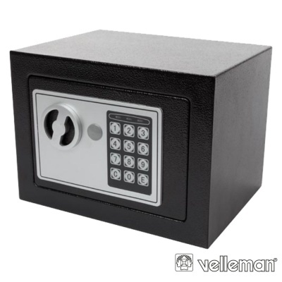 COFRE ELETRÓNICO AÇO 23x17x17CM CINZENTO VELLEMAN