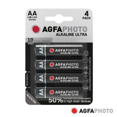 Pilha Alcalina LR6AA 1.5V 4x Blister ULTRA AGFAPHOTO