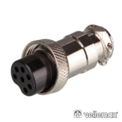 FICHA MICROFONE 7P FÊMEA DE EXTENSÃO VELLEMAN