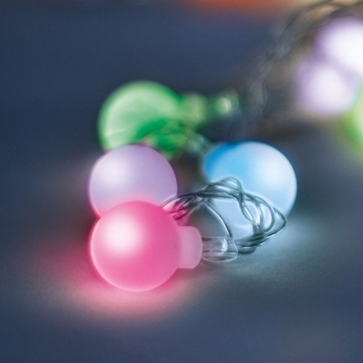 Grinalda 100 LED Multicor Bolas Decorativas 10m