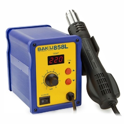Estação de soldadura BAKU 858L com visor digital e pistola quente