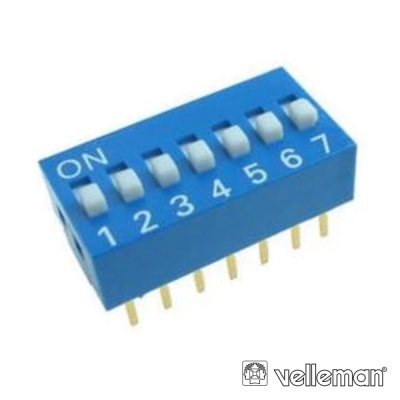 INTERRUPTOR DIP 7 POSIÇÕES VELLEMAN