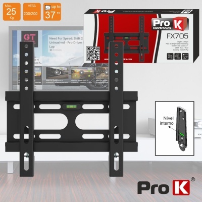SUPORTE LCDLED ATÉ 37" VESA 200200 25KG PROK