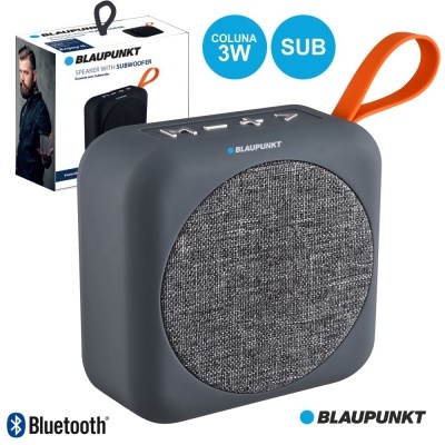 COLUNA BLUETOOTH 3W C SUB USBSD CINZA BLAUPUNKT