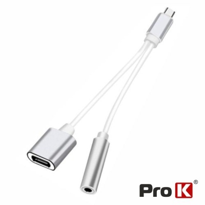 Cabo conversor USB-C para jack 3.5mm com conector USB-C