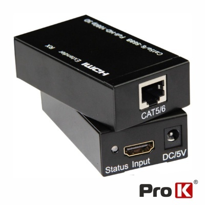 Receptor E Transmissor HDMI Via RJ45 CAT5e6 60m PROK