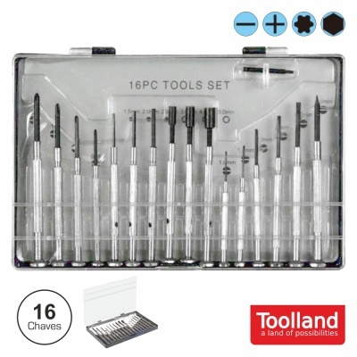 CONJUNTO DE 16 CHAVES PRECISÃO P RELOJOEIRO TOOLLAND